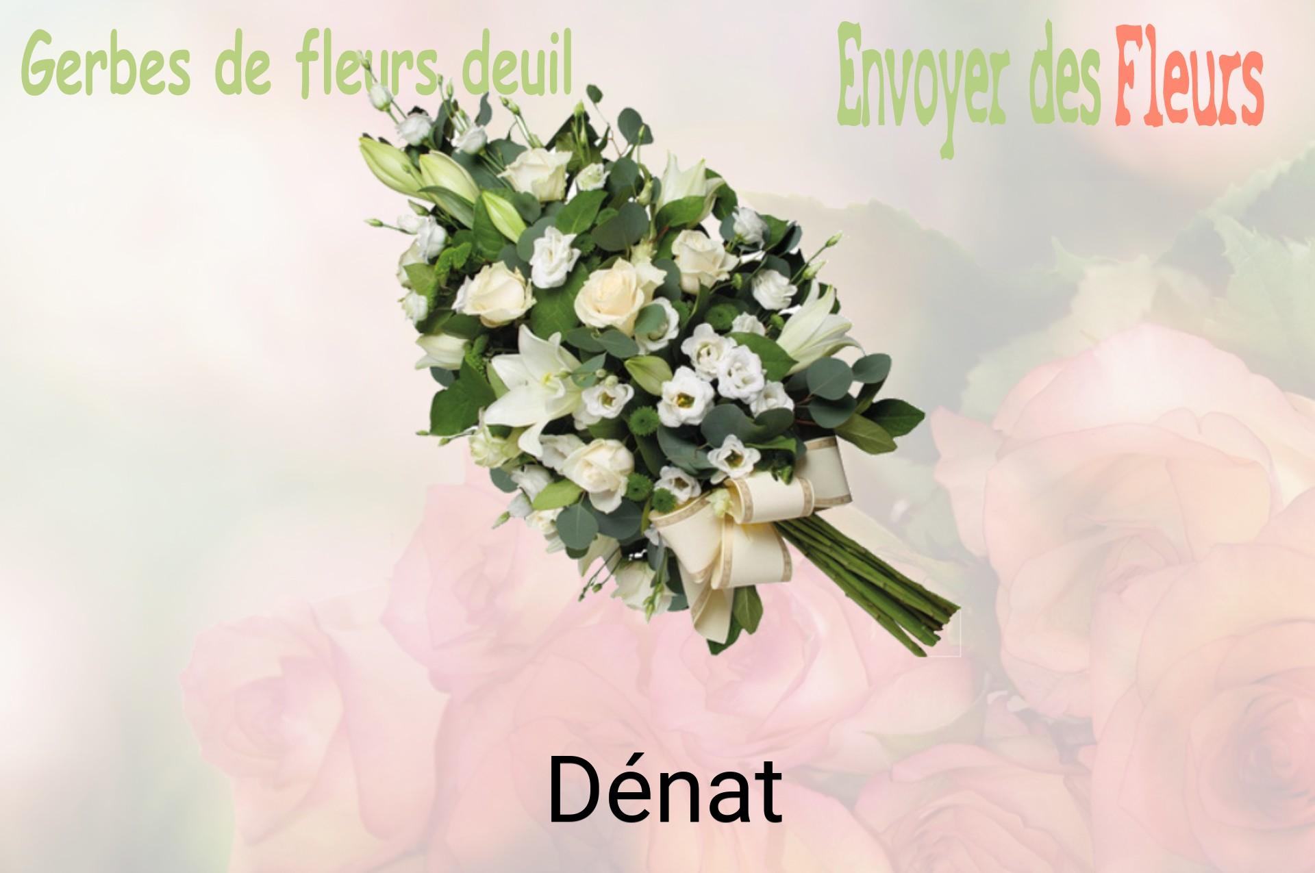 Gerbe de fleurs de deuil livrée à Dénat